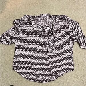 Lioness Black and White Patterned Button Down Shirt